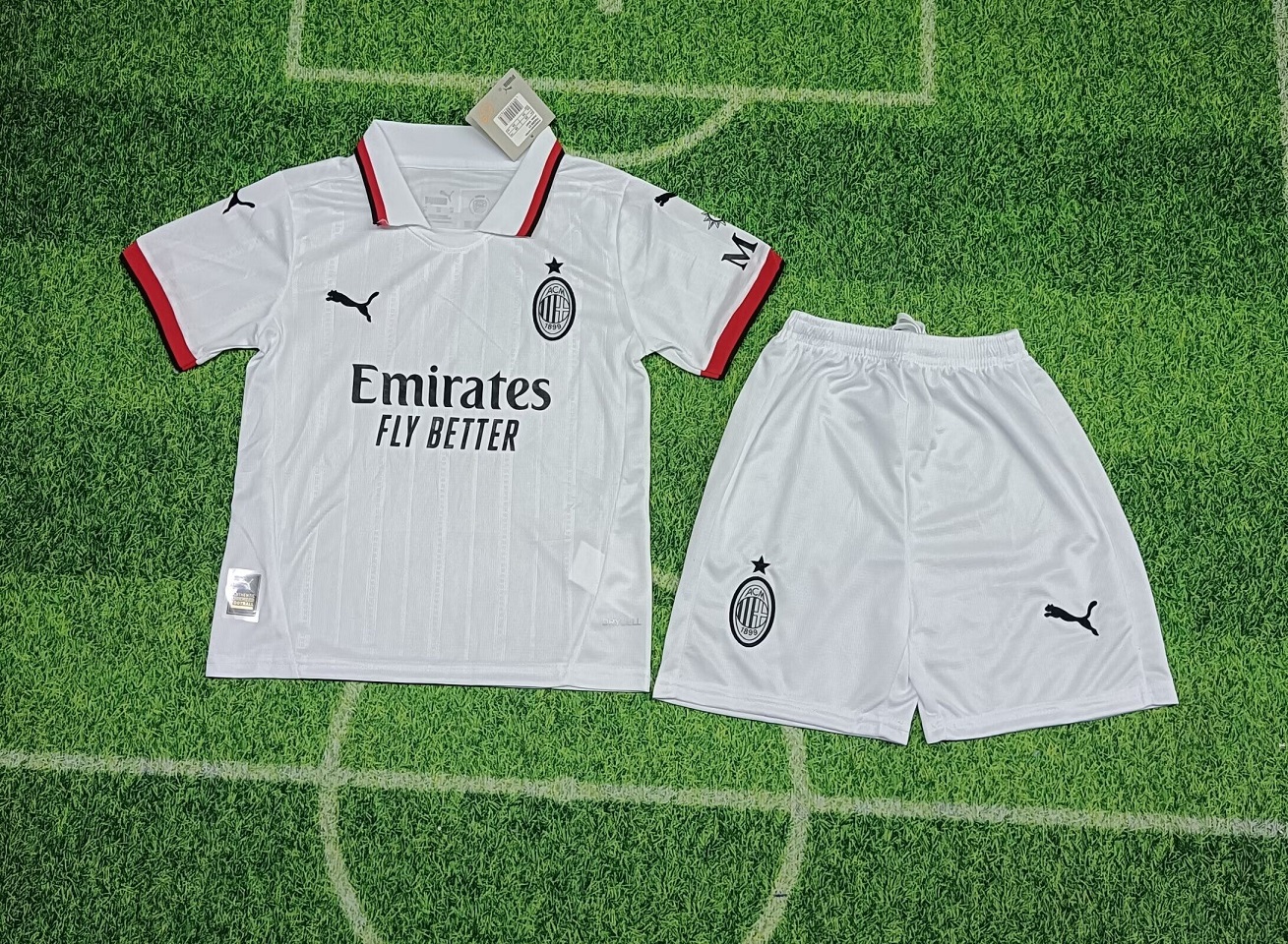 Kids-AC Milan 24/25 Away White Soccer Jersey